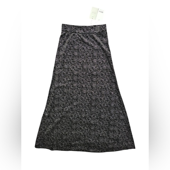 MISA LOS ANGELES Ekat Knit Maxi Skirt Black Velvet Sparkle Size Small $340 NWT - Picture 9 of 14